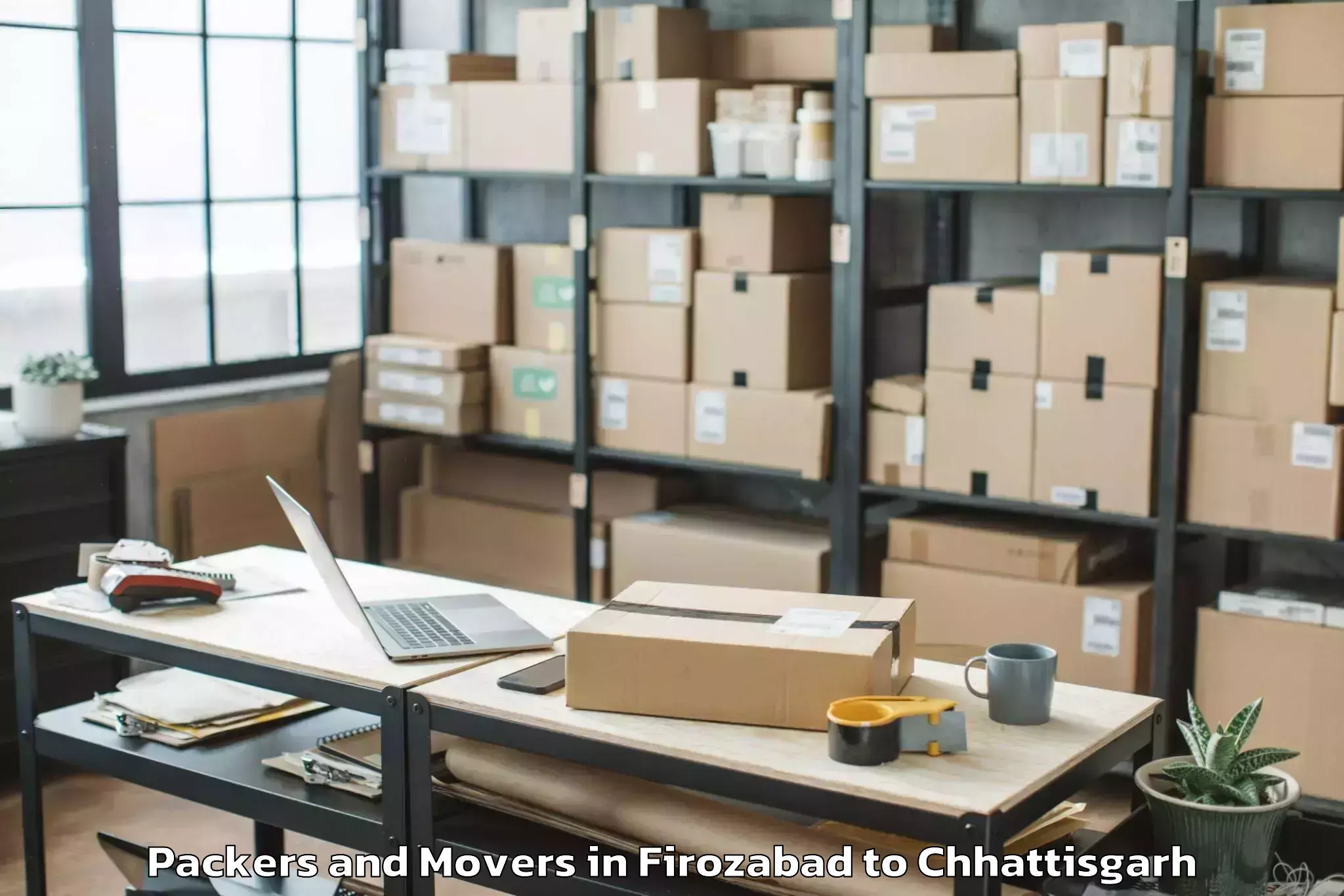 Trusted Firozabad to Kanker Nabinagar Packers And Movers